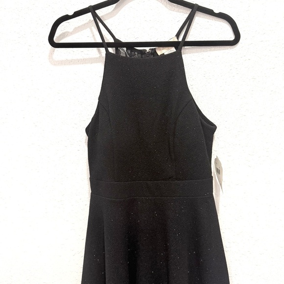 NEW Altar'd State Black Glitter halter Tiered fit and flare Dress M - Picture 11 of 13